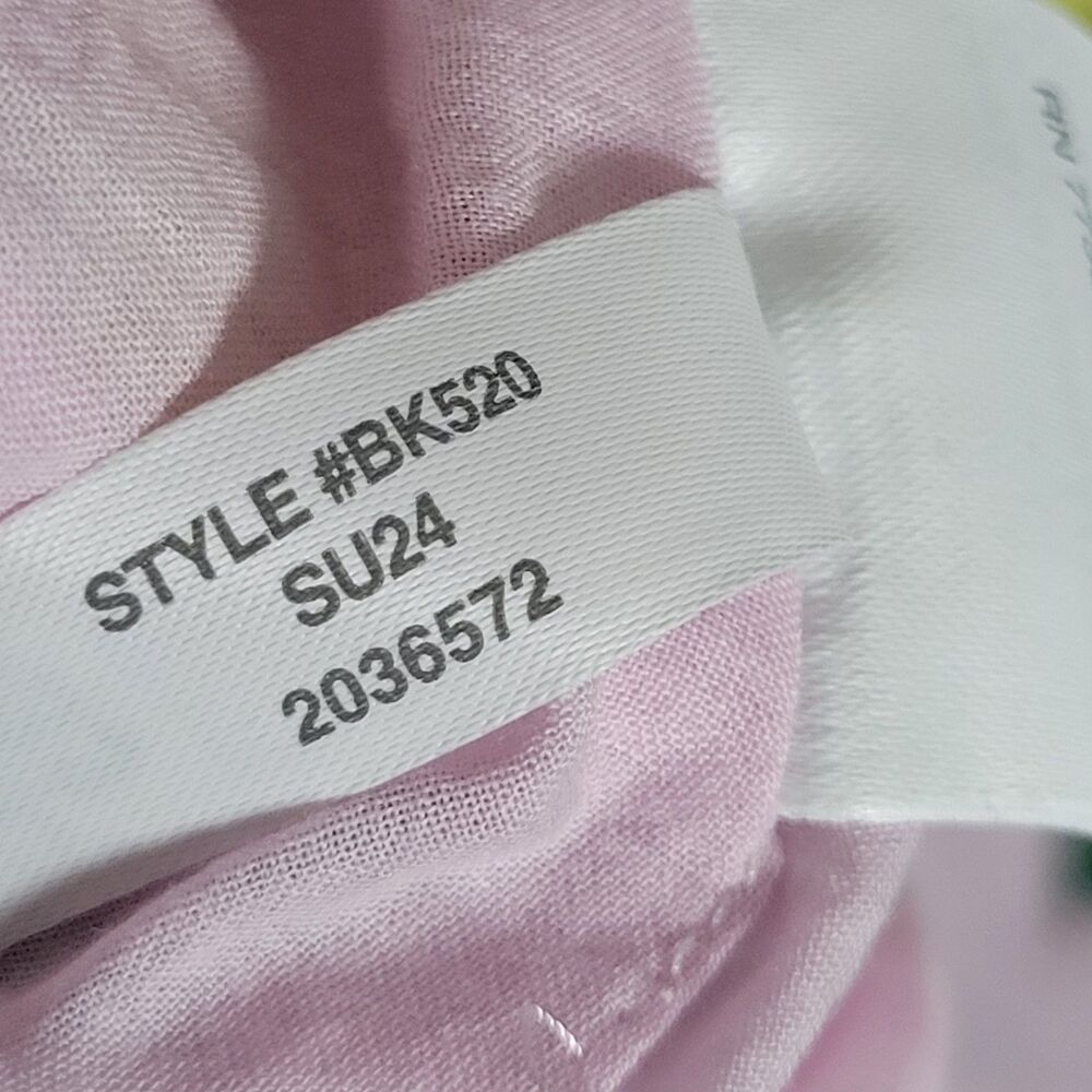 NWT J CREW BK520 Pink Lemon Tiered Squareneck Midi Dress Smocked Cotton SIZE 0 - Picture 13 of 15